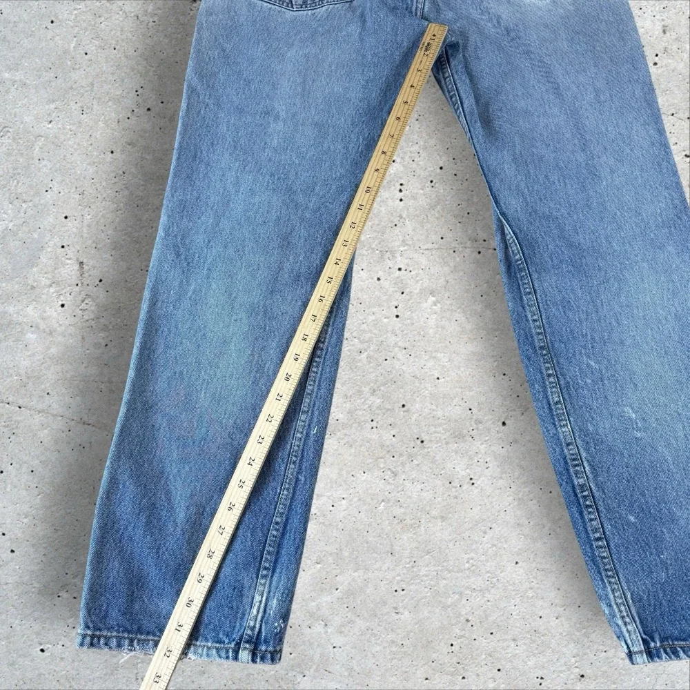 Vtg Levis 505 Jeans Measure‎ 36x32 90s Light Wash Straight Relaxed Denim
